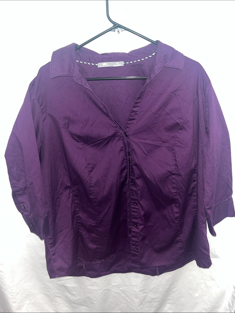 Lee Purple Button-Up Blouse